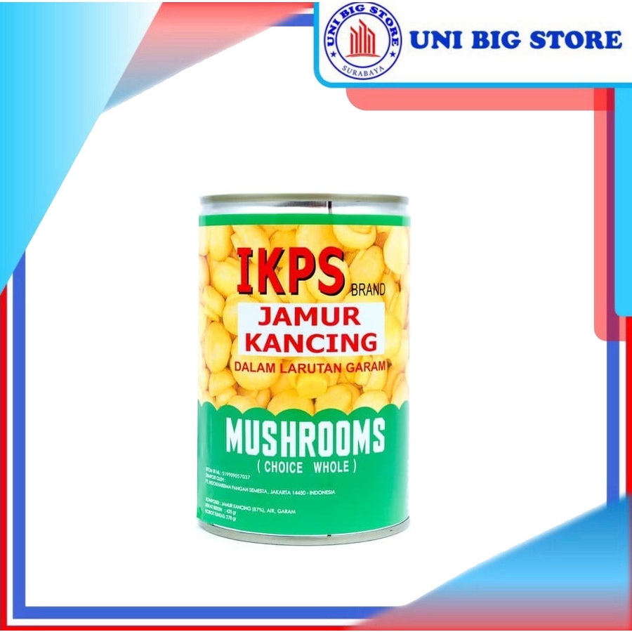 

IKPS Jamur Kancing Kaleng 425 gr Choice Whole Mushrooms Mokou