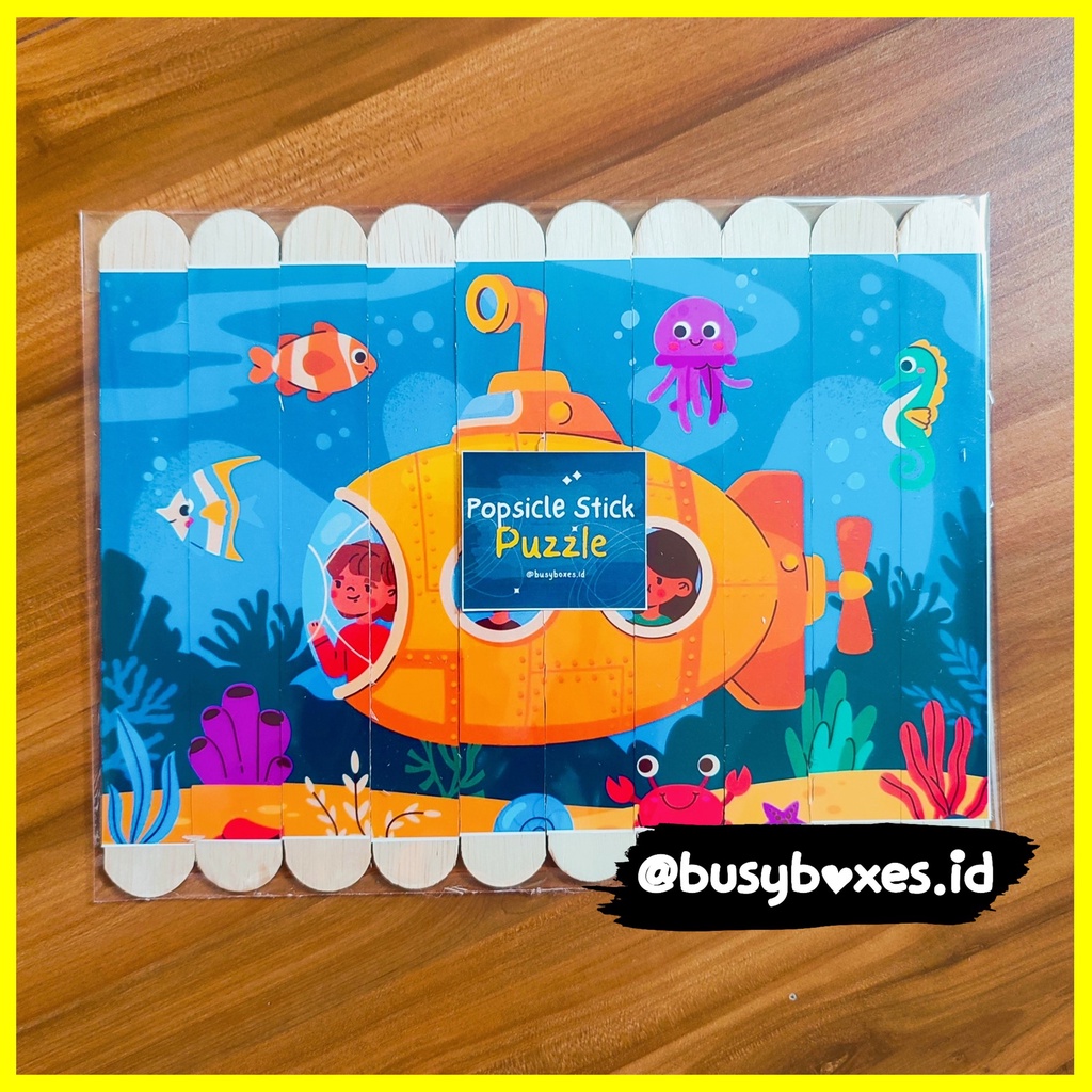 Busyboxes.id Mainan edukasi anak Puzzle popsicles 10 keping seri kapal selam