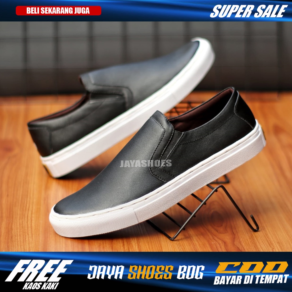 NEAR|Sepatu Formal Pria Kulit Asli Slip On Casual Santai Kerja Kantor Asli Original Distro