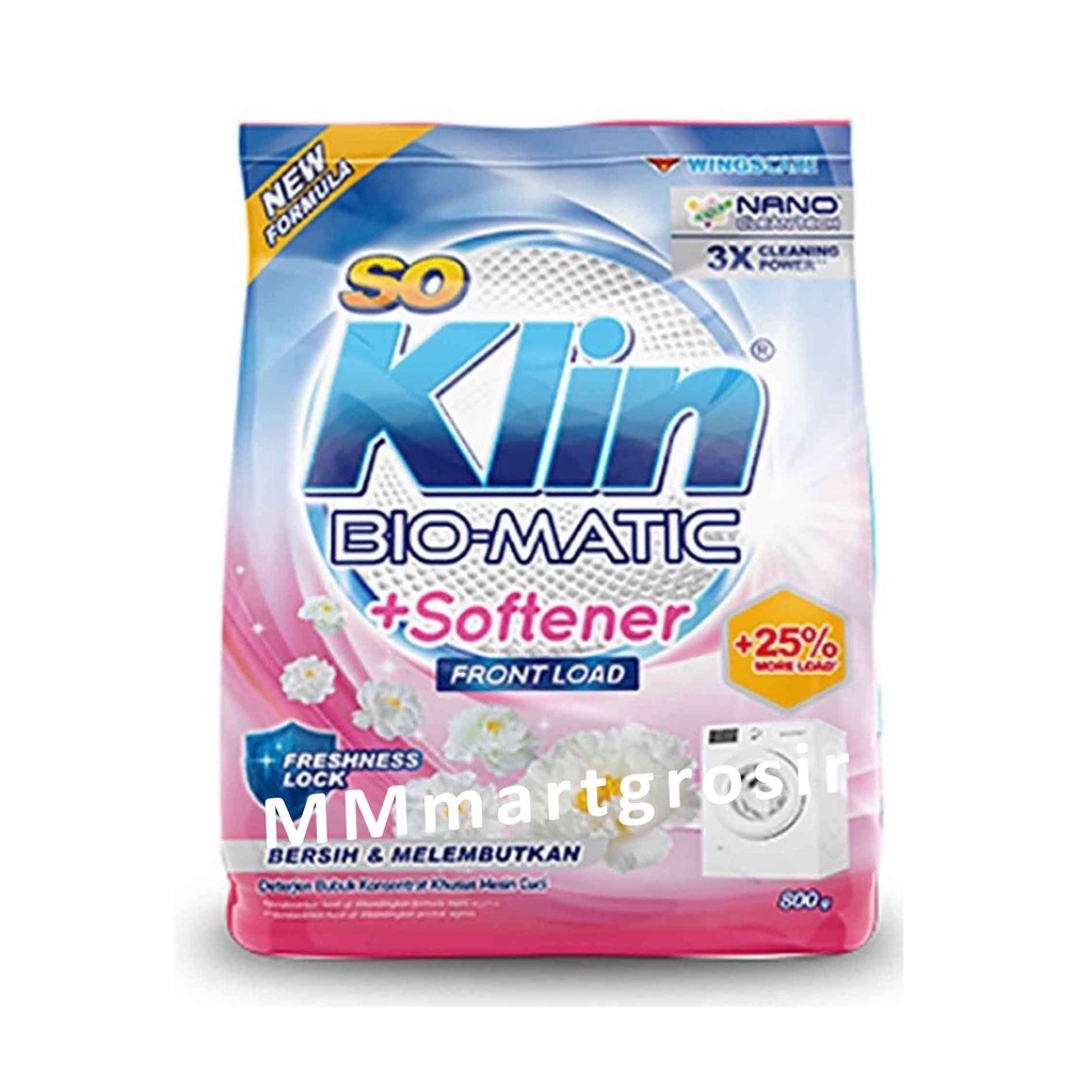 So Klin Softergent/ Front loard/ Deterjen Bubuk/ 800g