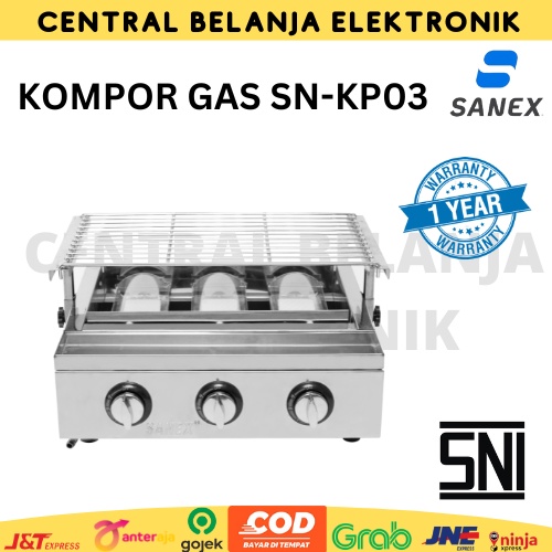 Kompor 3 tungku sanex SN KP03 / kompor pemanggang sosis KP03