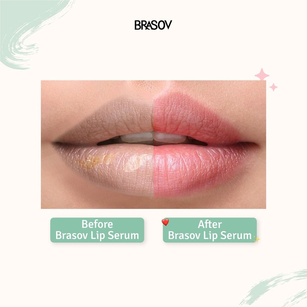 BRASOV Lip Serum with Vitamin Pelembab Bibir 5 GR Perona Bibir Sehat Alami LipSerum Colour Glossy BPOM XX-CT-BR