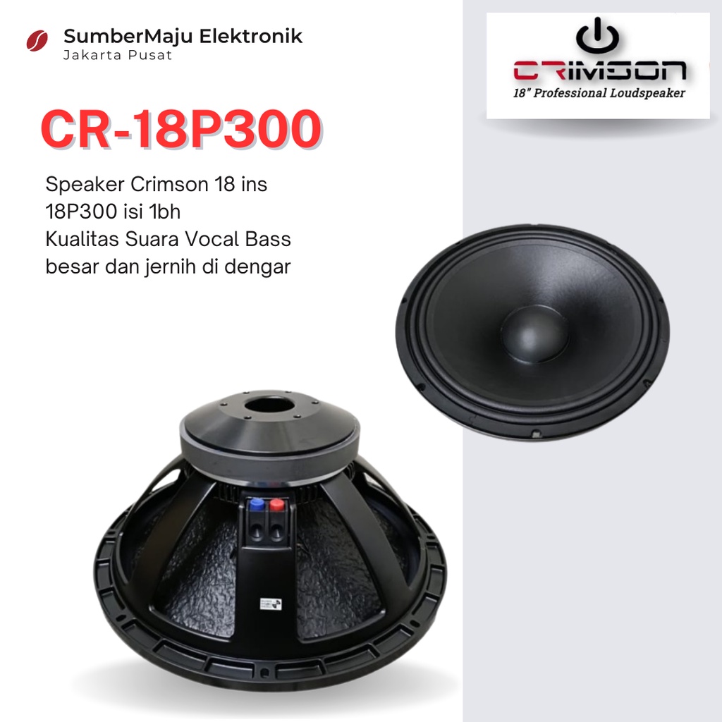 SPEAKER KOMPONEN CRIMSON CR 18 P300 / 18P300 / 18 P 300 18INC