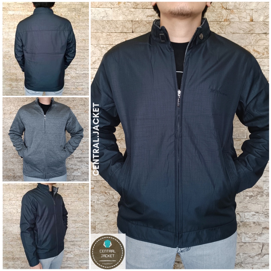 JAKET EBOSS CLASSIC IMPORT PRIA BOLAK BALIK - JAKET ORIGINAL - JAKET PRIA FORMAL KERAH SHANGHAI