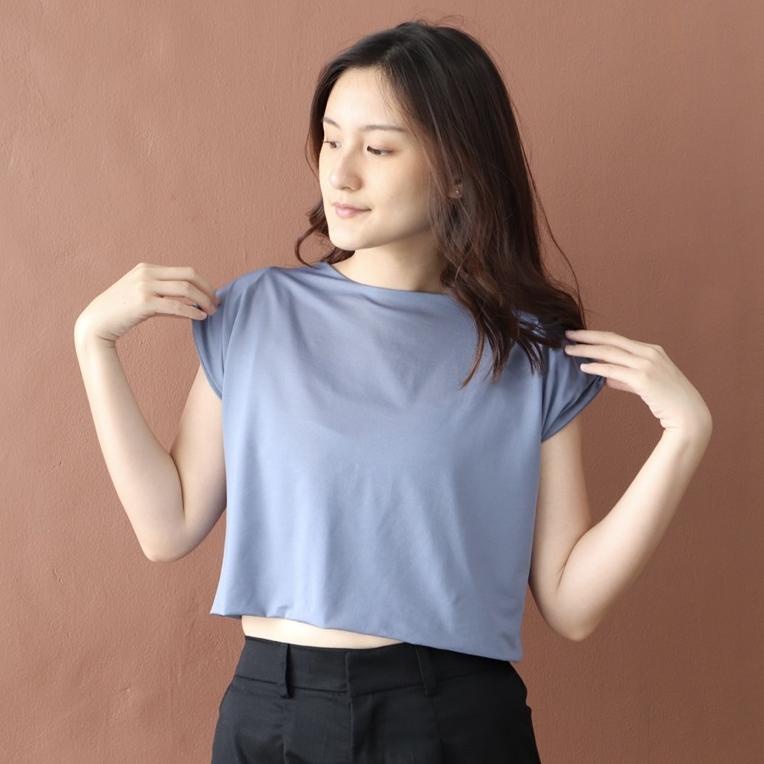 HARGA TERMURAAH MSMO Crop Padded Top / Atasan Wanita / Blouse Wanita / Kaos Wanita / Top Wanita