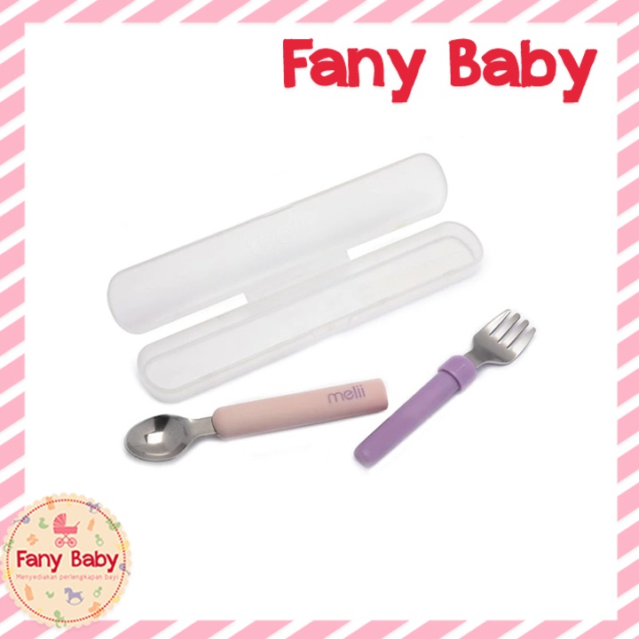 MELII DETACHABLE BABY SPOON &amp; FORK ON THE GO