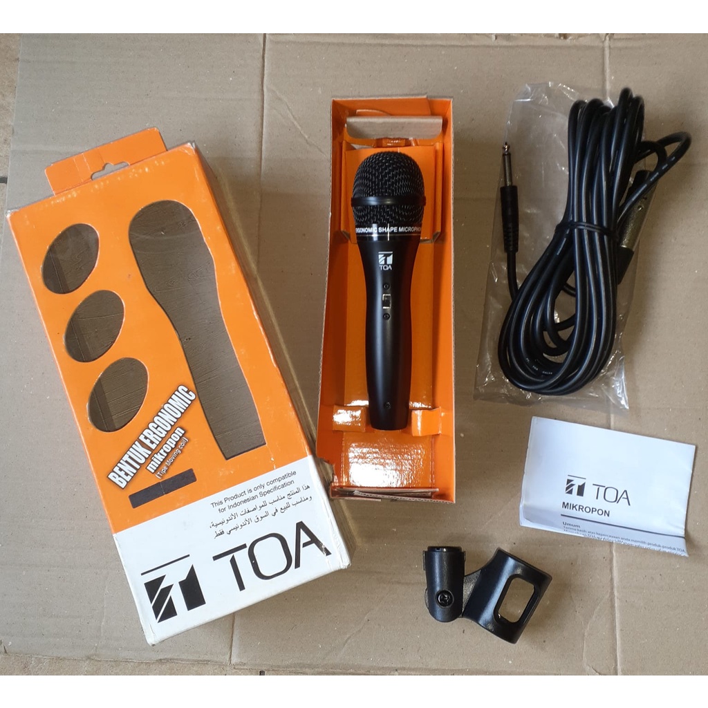 G02 ORIGINAL TOA MIC KABEL 5 METER FULL BESI KARAOKE LEGENDARY DYNAMIC MIKROPON MIK MICROPHONE MIKRO