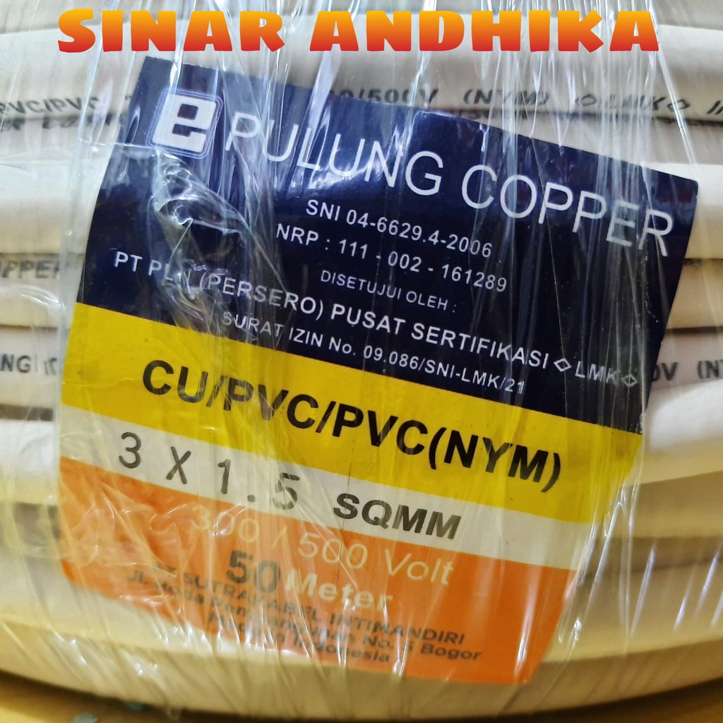 KABEL PULUNG COPPER NYM 3 X 1.5 MM 1 ROLL KAWAT TEMBAGA ISI 3