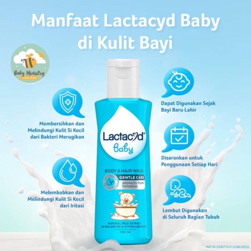 LACTACYD BABY GENTLE CARE (60ml) Body &amp; Hair Wash / Sabun Bayi Anti Iritasi / Sensitive Skin