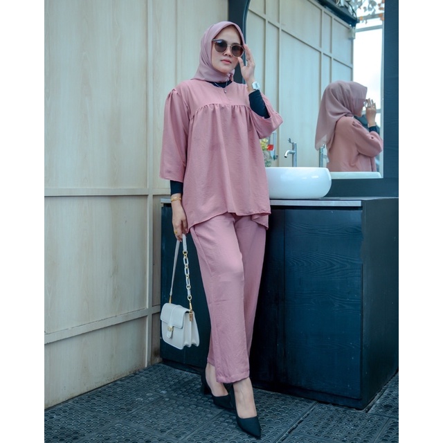 JOSHIN Olla Set Poly Jumbo - Oneset Basic Dailywear Oversize