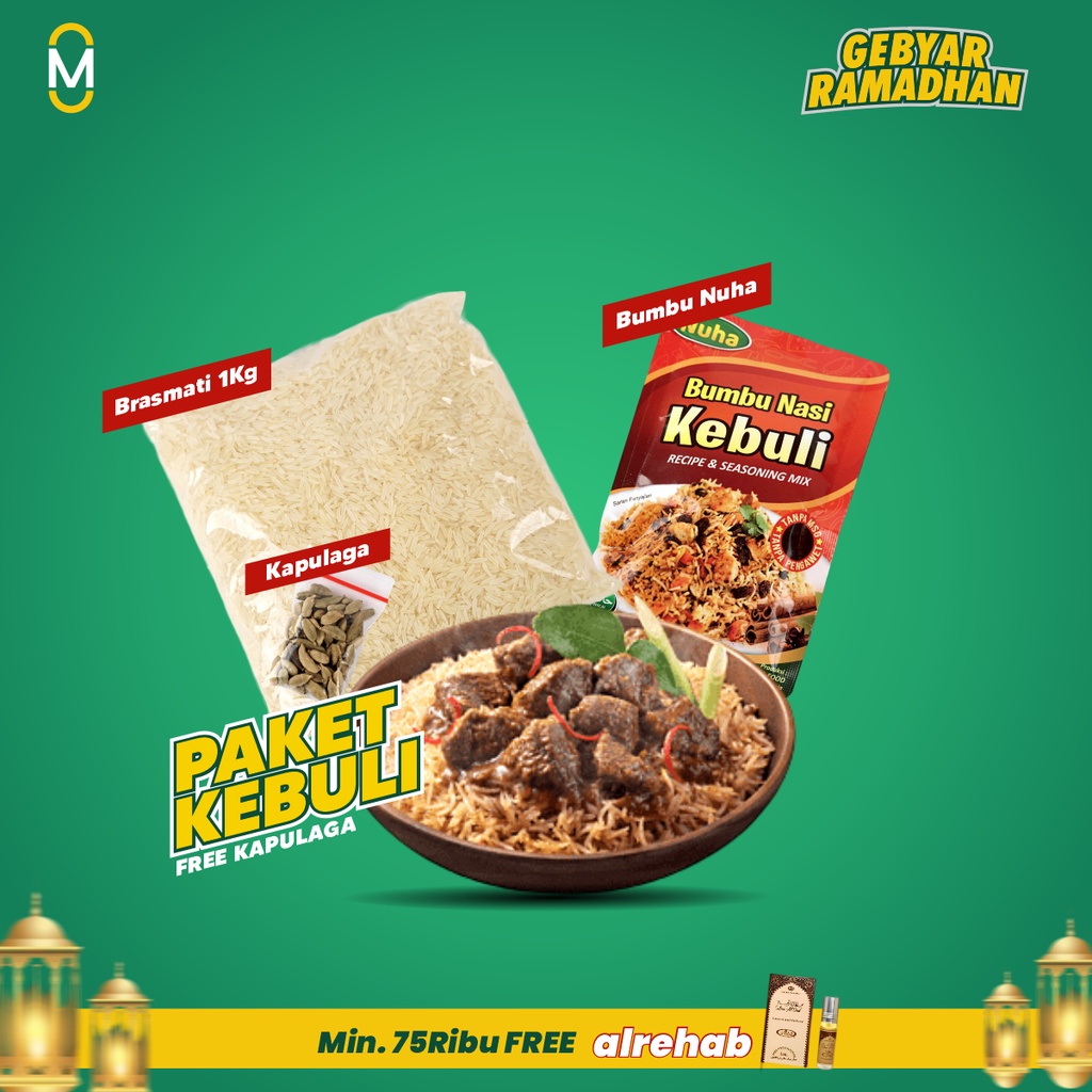 Paket Nasi Bumbu Kebuli | Nasi Biryani | Nasi Kabsah | Nasi Mandhi Free Kapulaga india