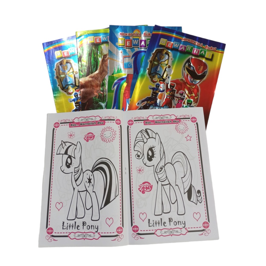 Mainan Montessori Buku Aktifitas Anak Mewarnai Gambar Karakter Lucu / BUKU Mewarnai COloring BOOK Karakter BOBA/ Coloring Book Art Hobby Si kecil