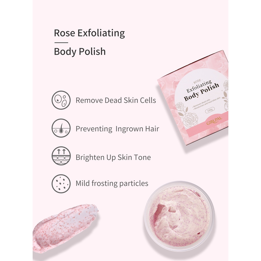 [BPOM] GIRLPAL Body Scrub 100g Exfoliating Scrub Badan &amp; Handbody Lulur Whitening Brighty Moisturizing