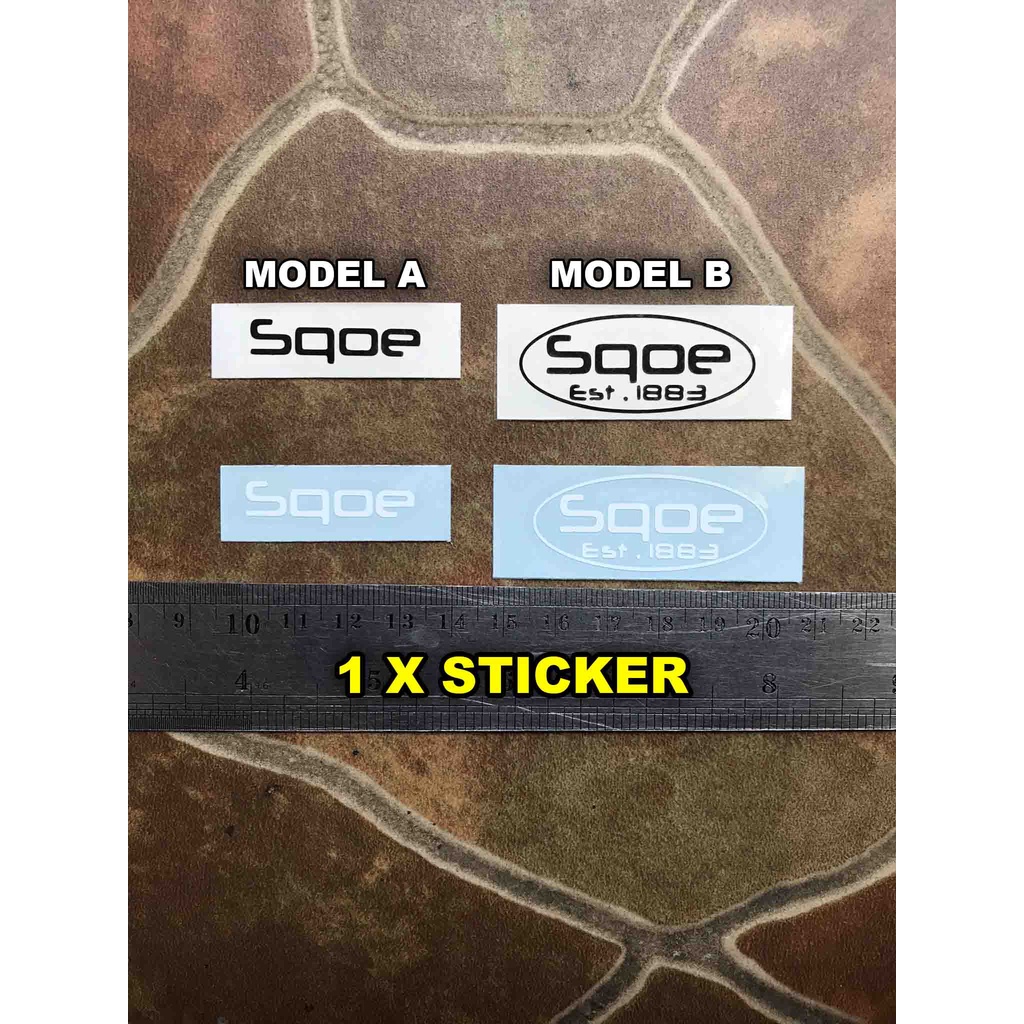 Sticker Headstock Gitar Logo Tulisan Sqoe Stratocaster Les Paul Telecaster Model Superstrat Lp Sg Ak