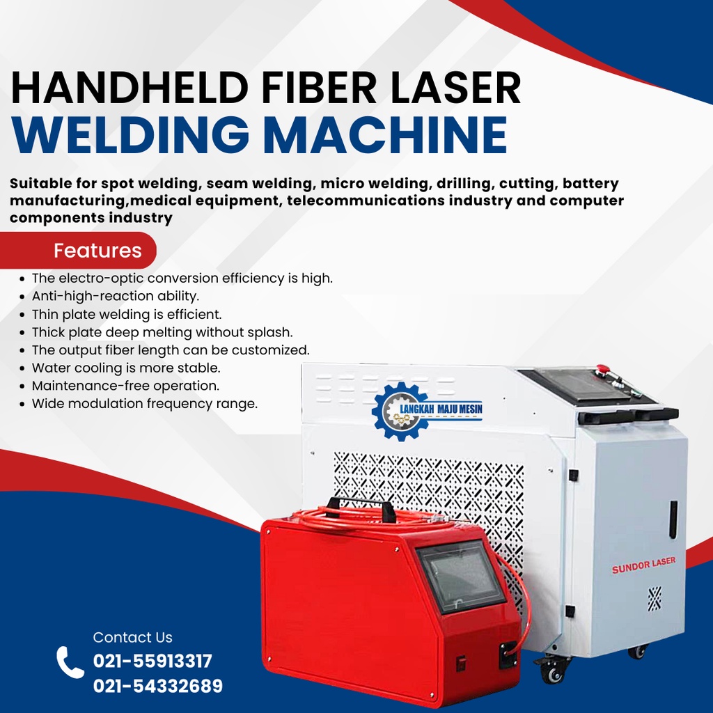 Handheld Fiber Laser Welding Machine 1500W / 2000W Mesin Laser Tangan / Raycus Laser