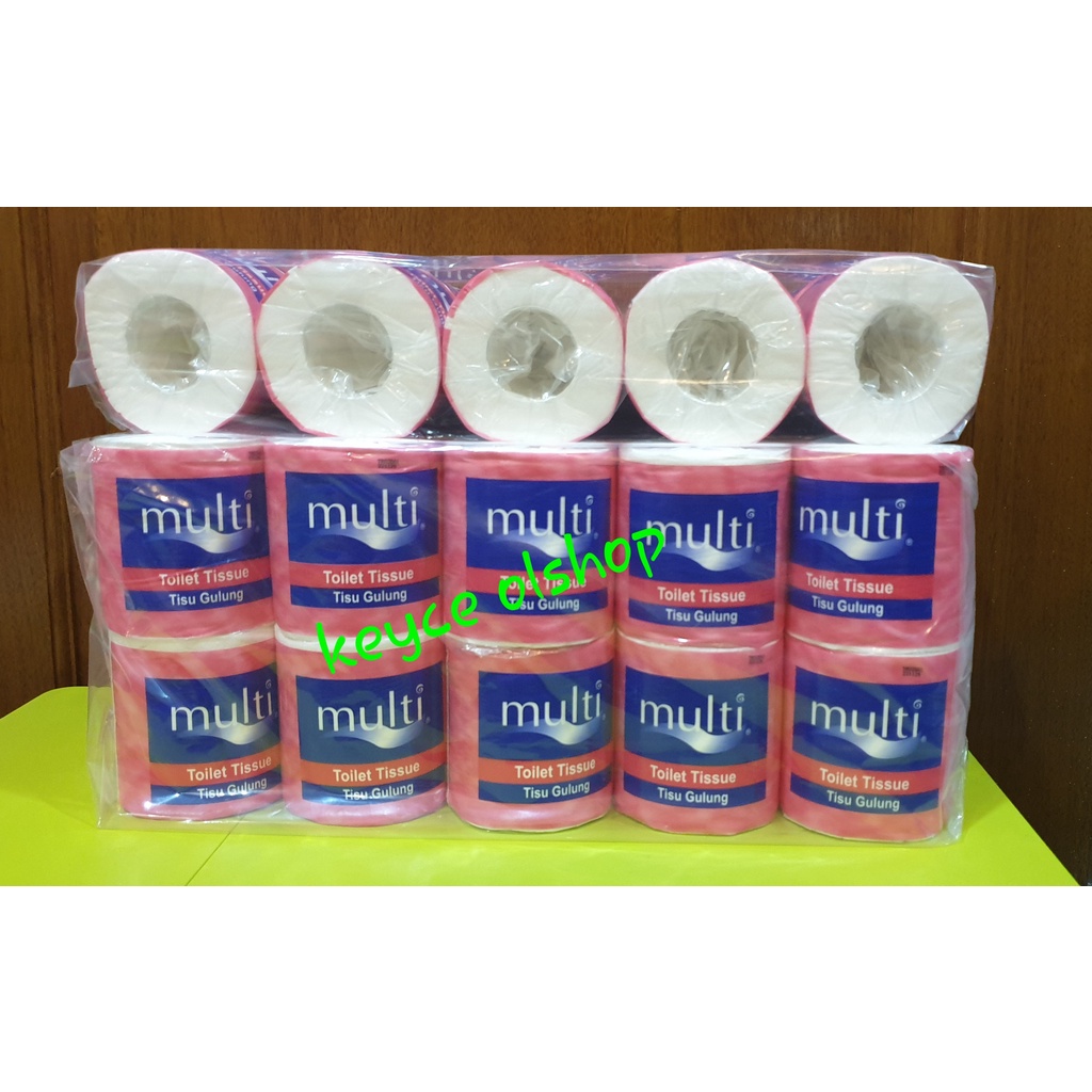 Bundling 10 roll tissue toilet Multi 200s x 2 ply