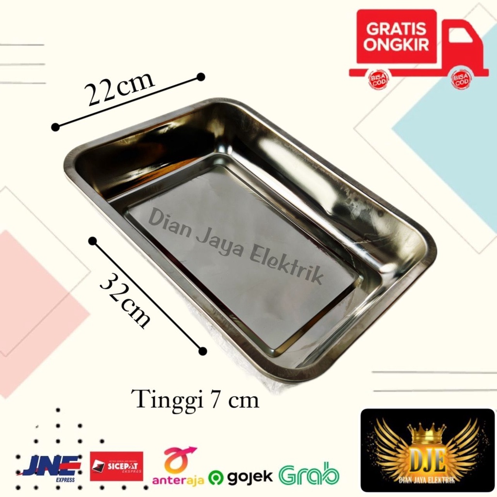 HOMEPRO baking tray nampan segi baki stainless Tinggi 7cm uk 32cm 36cm