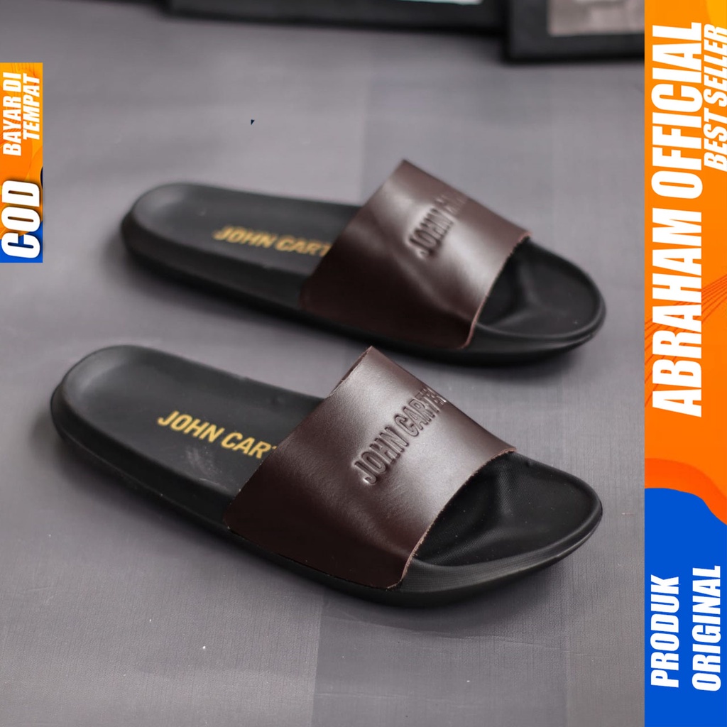 Sandal Slide Pria Casual Sendal Selop Pria Ringan Abraham Blod