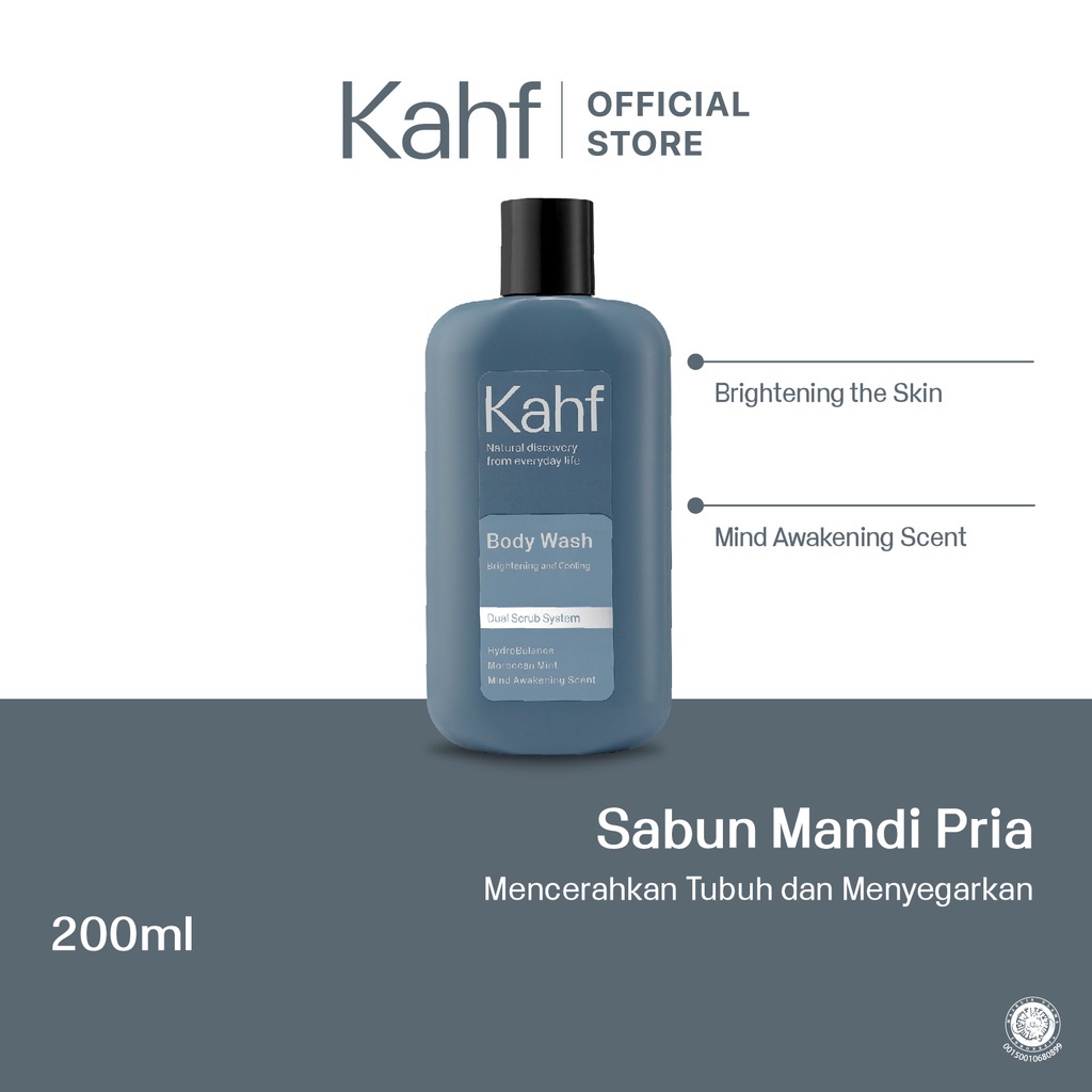 Kahf Brightening and Cooling Body Wash 200 ml - Sabun Mandi Pria