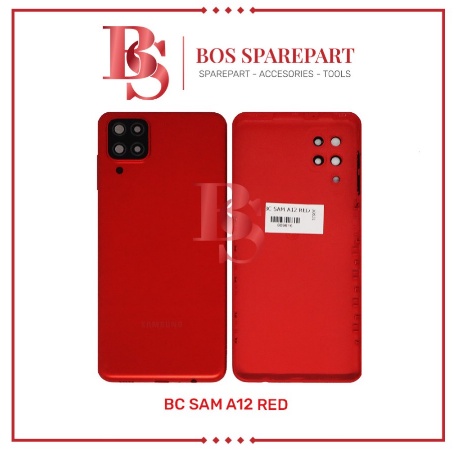 BACKDOOR / BACKCOVER BC SAMSUNG A12 RED / TUTUP BELAKANG