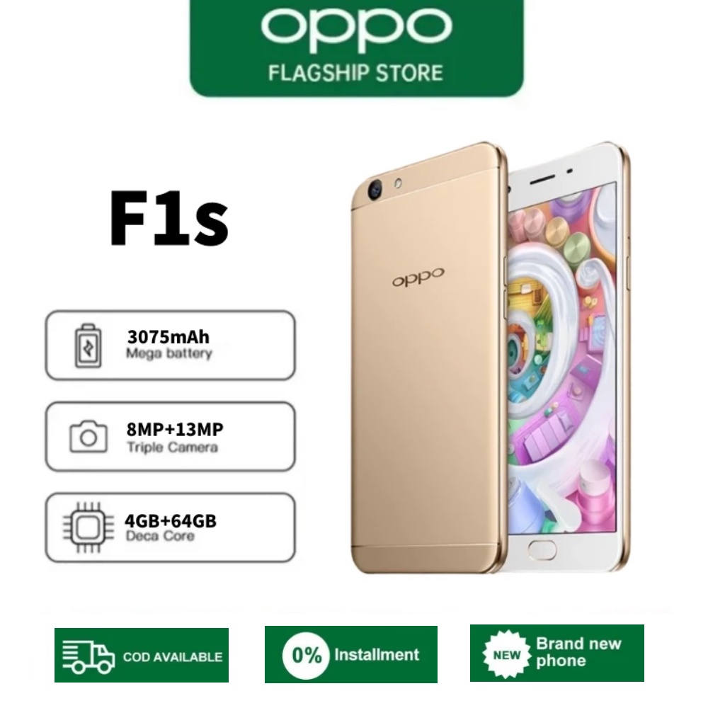 OPPO F1S RAM 4+64GB /GARANSI 1 TAHUN IPS LCD 5.5 inches 8 + 13MP HD Kamera 3075 mAh Baterai Handphone original Terbaru 2023 hp promo