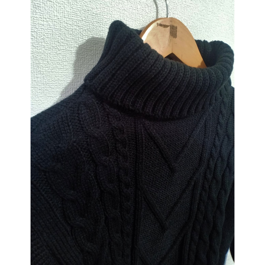 TURTLENECK Sweater Dewasa Kerah Tinggi Cable Knit Oversize [PREMIUM]