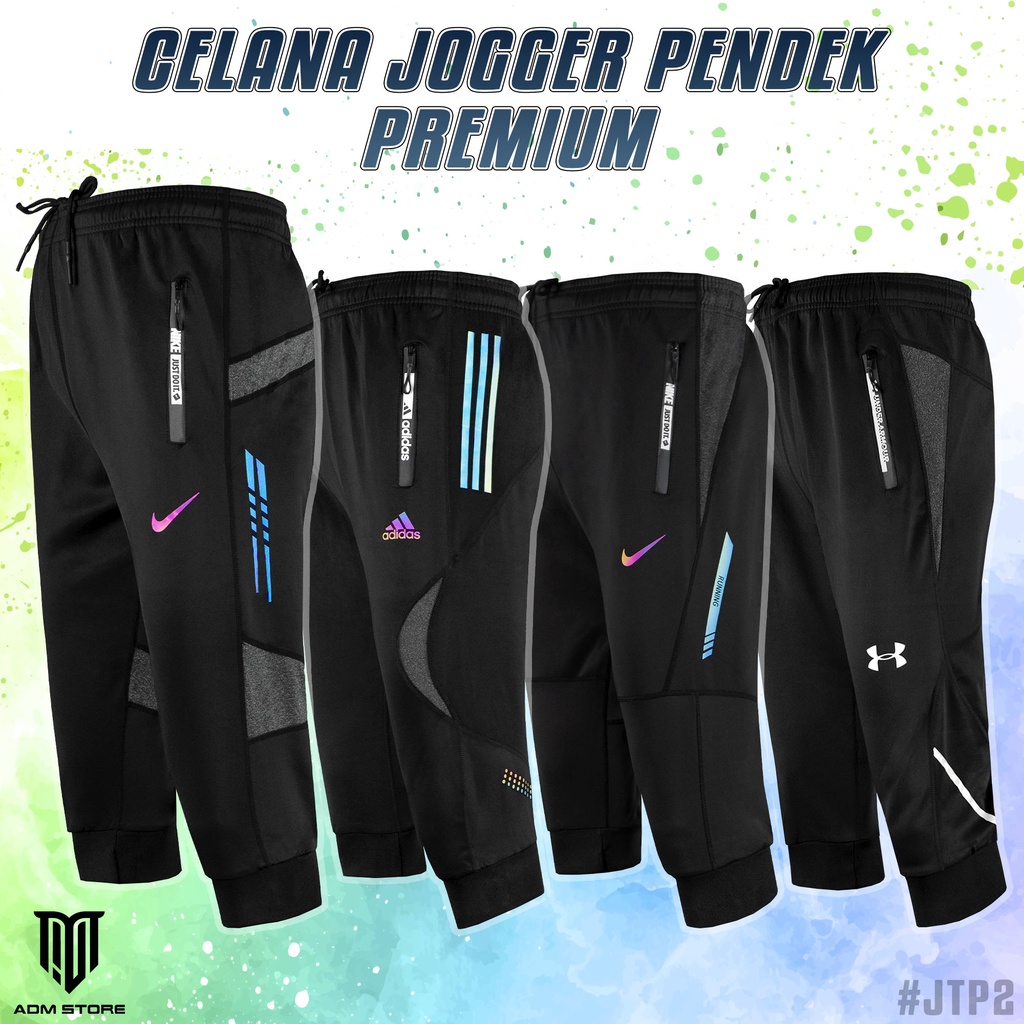 Jogger Pants Pria Pendek / Celana Joger 3/4 Import Grade Ori