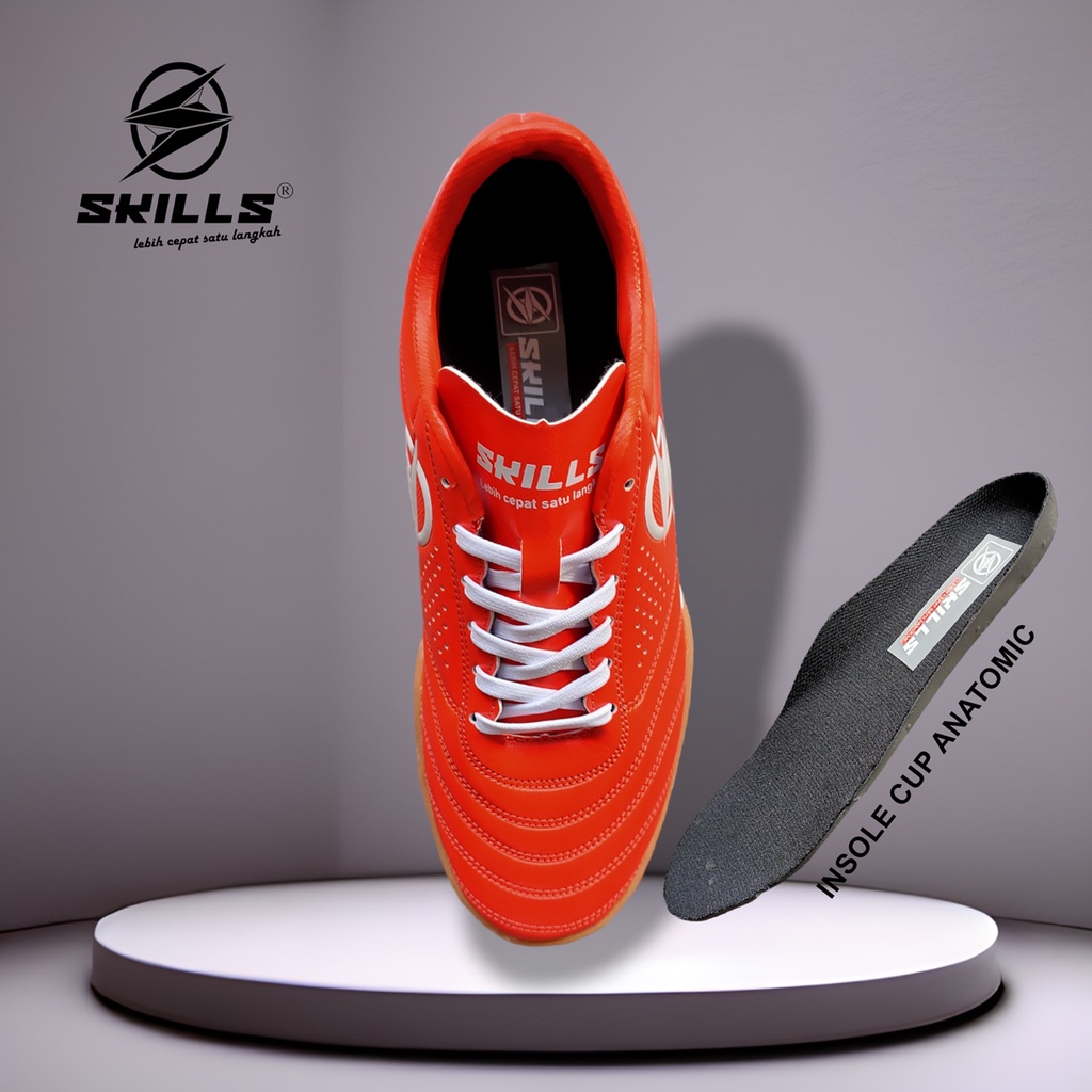 Ragil Sport - Sepatu Futsal Original Skills Legae Forte Merah Ukuran Dewasa 39-43