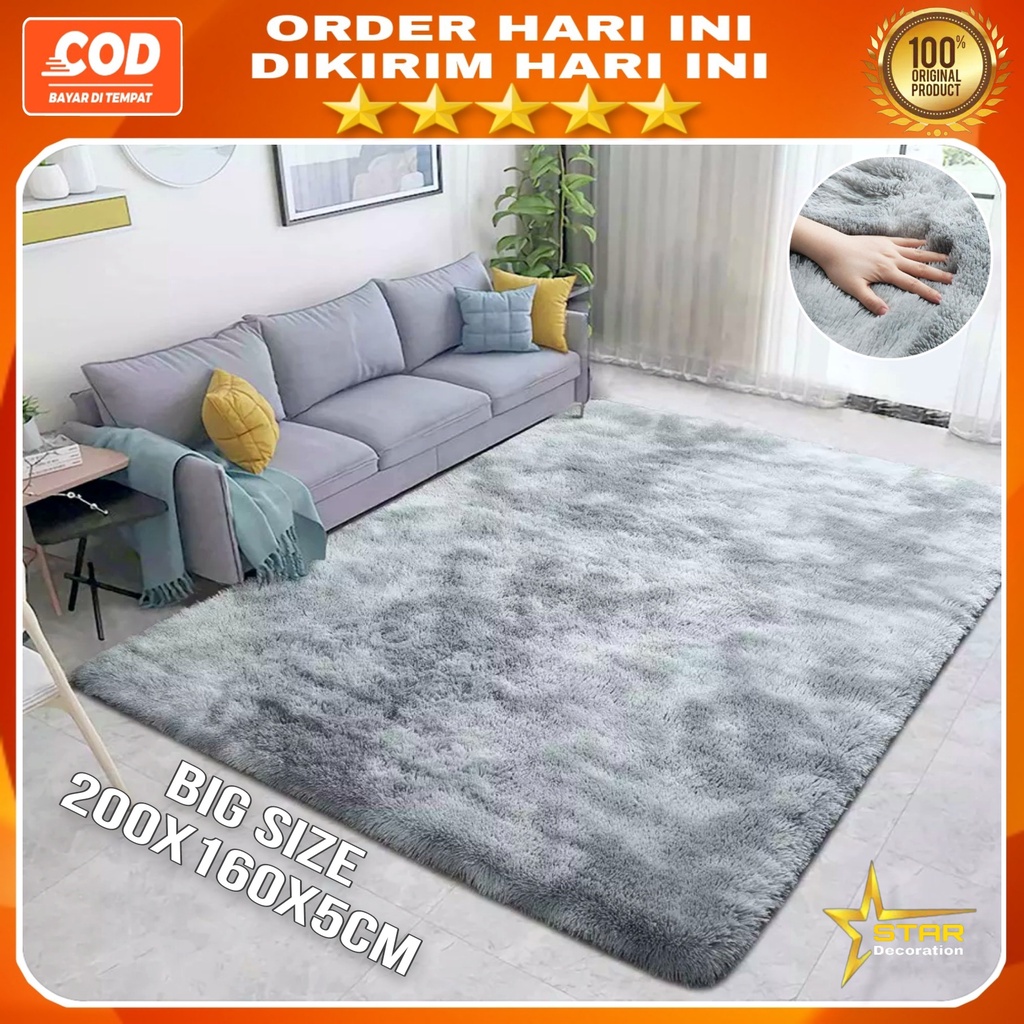 Karpet bulu rasfur UK 200X160X5CM