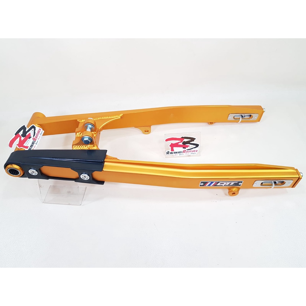 Swing Arm Lengan Ayun QTT Ninja N 150 N150 RR Square Fin Mounting Atas Gold