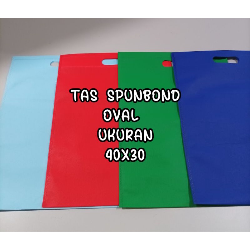 

Tas Spunbond Oval uk 30x40cm (Isi 20pcs) / Goodie Bag / Tas Souvenir