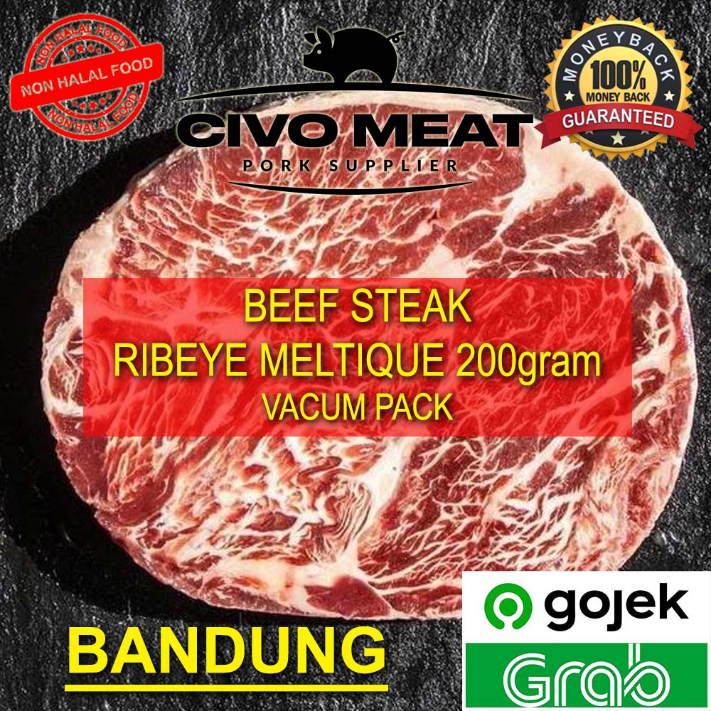 

Steak Sapi Ribeye Meltique Beef DIjamin EMPUK n JUICY - 1pcs 200 gr