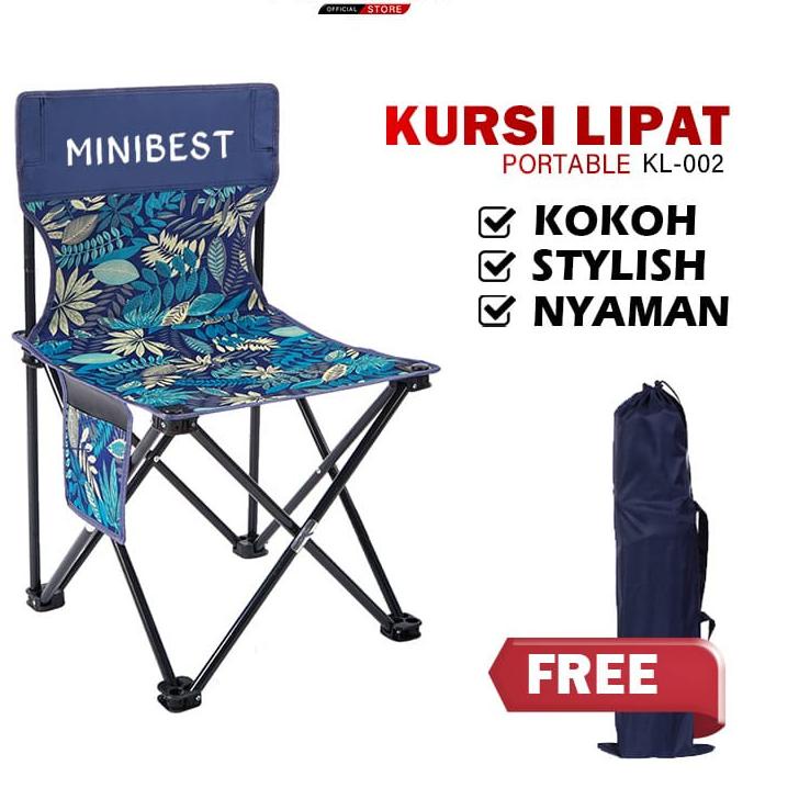 ◌ MINIBEST Kursi Lipat Camping Kursi Lipat Portable Kursi Gunung Bangku Extra Besar Super Kokoh - Uk