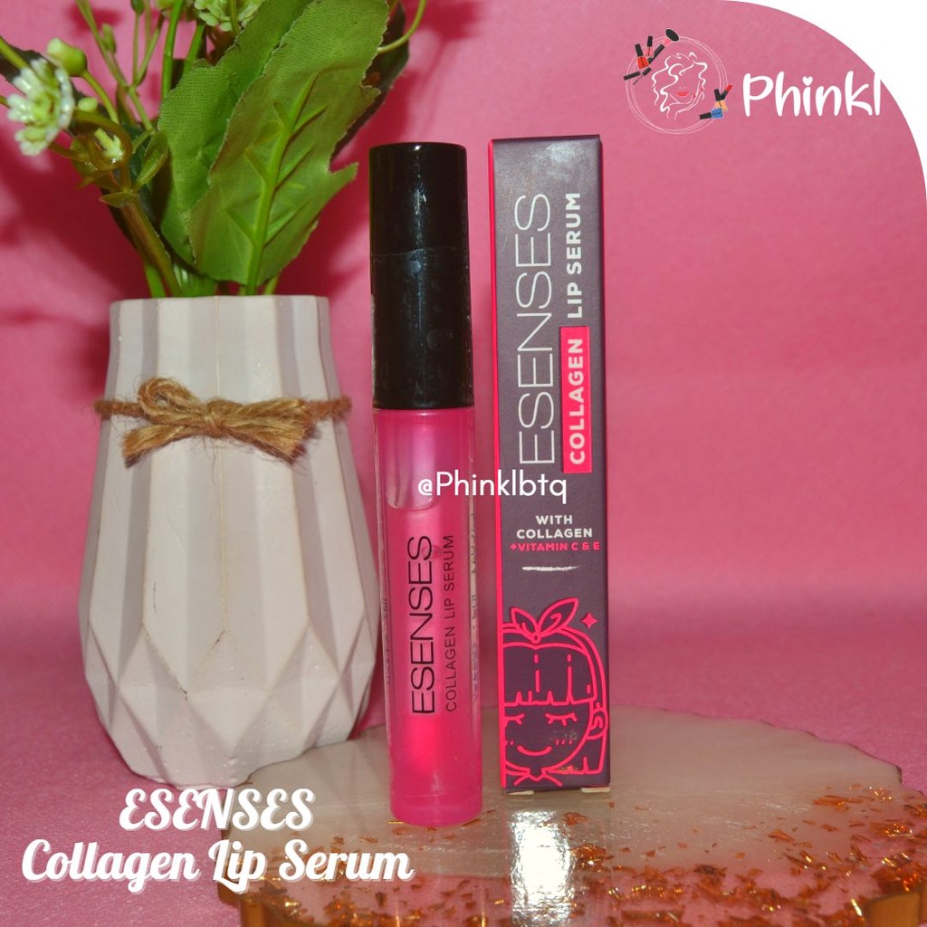 `ღ´ PHINKL `ღ´ [ESENSES]  ESENSES Lip Collagen Serum Viral lipoil pelembab bibir warna pink natural