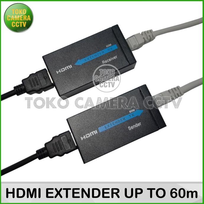 HDMI EXTENDER SAMBUNGAN HDMI CONVETER HDMI TO LAN CAT5E CAT6 60M