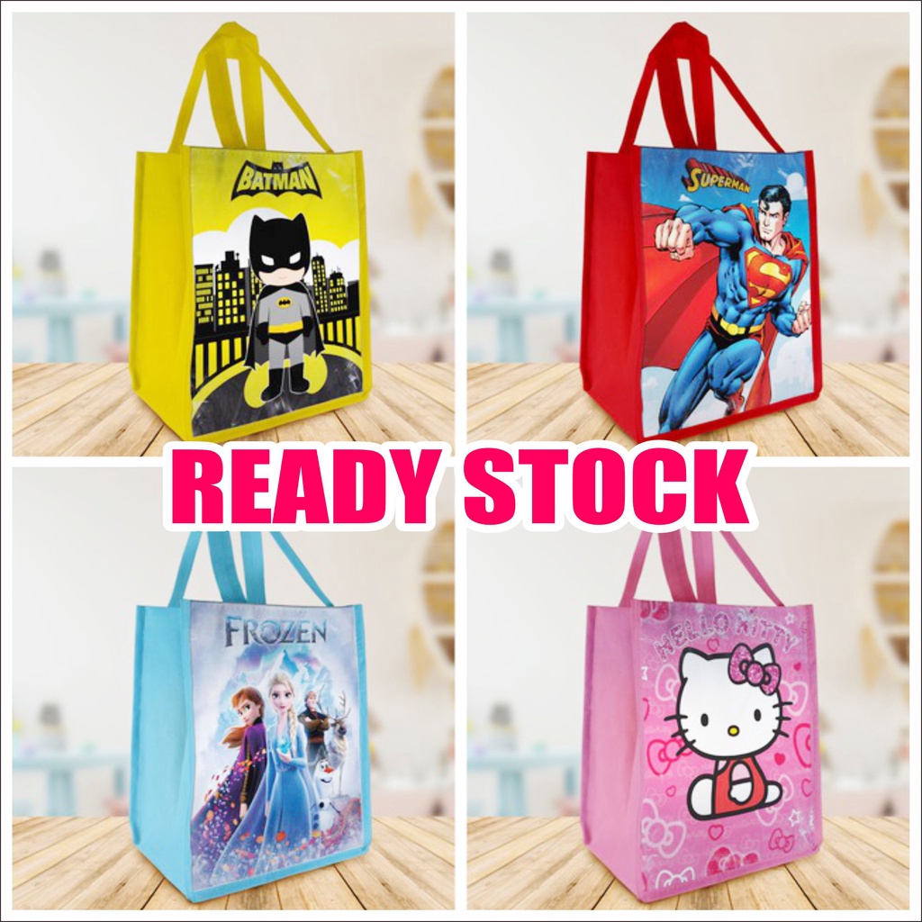 

READY STOCK Tas Ultah Karakter / Goodieba Karakter / Tas Batman / Tas Frozen