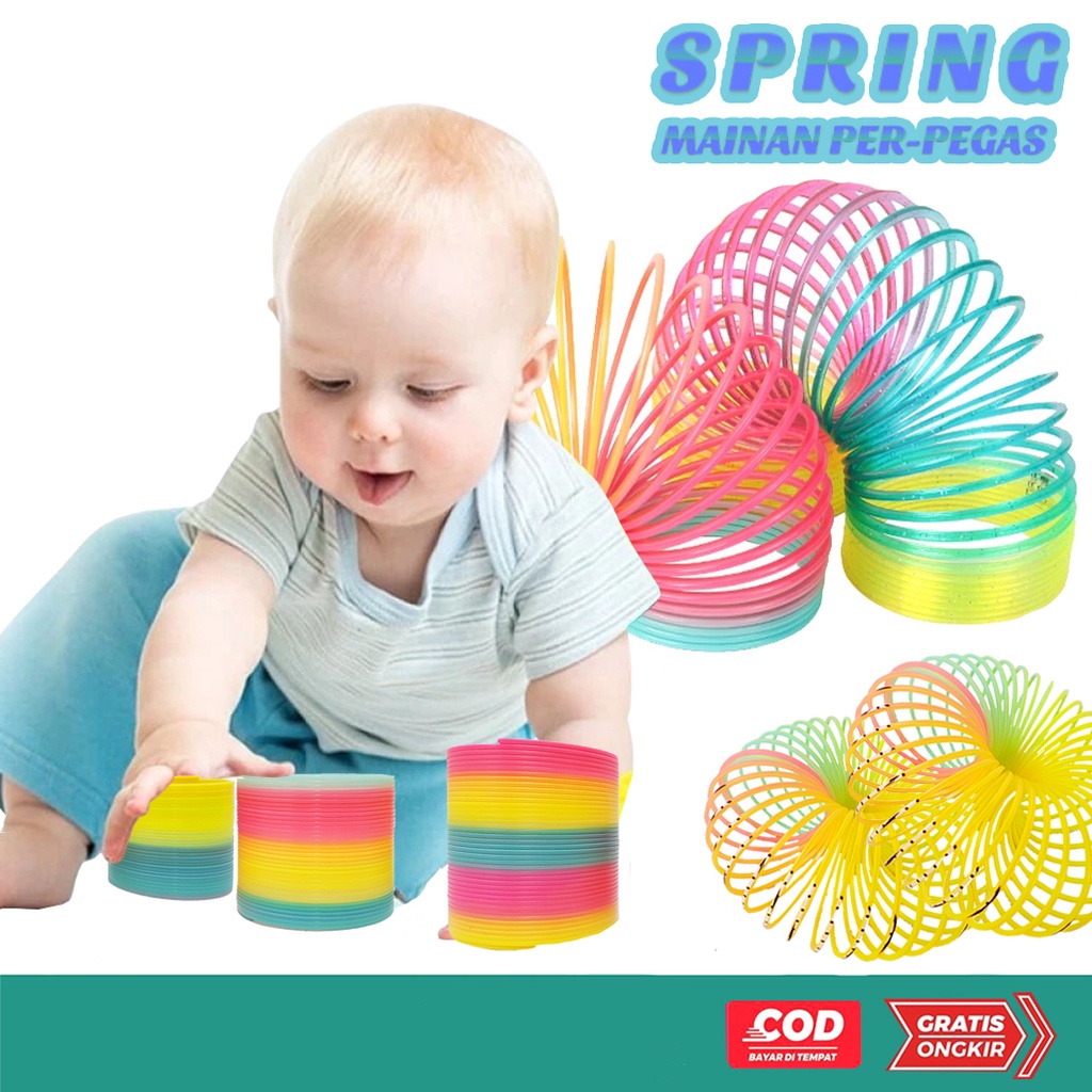 Mainan Per Pegas Rainbow Jumbo / Mainan Anak Rainbow Spring 1028