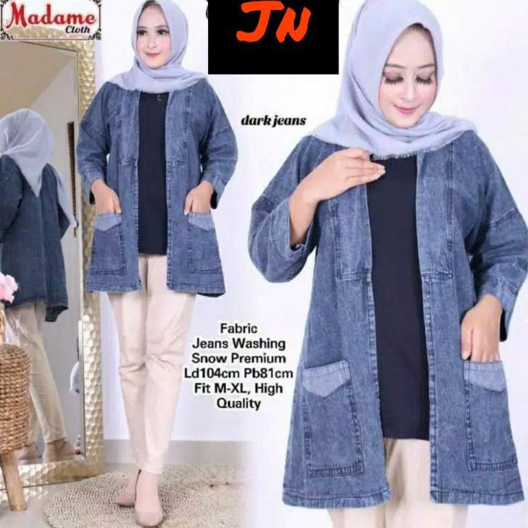 Ready CARDIGAN JEANS WANITA/OUTER JEANS WANITA/CARDIGAN OUTER TERBARU TERMURAH