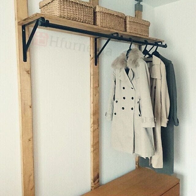 Rak gantungan baju besi ukuran 120x35 rak gantung pakaian besi rak dinding minimalis rak baju hanger