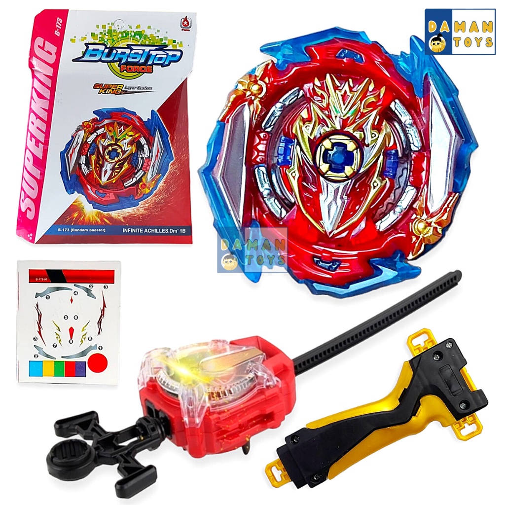 Mainan Gansing Beyblade Sparking Launcher set Gasing Infinite Achilles Bayblade Beblet Beyblade