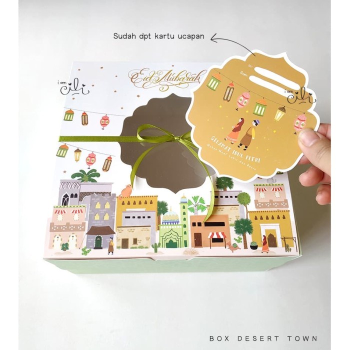 

(Dus Desert Town)Kotak Kue Lebaran 22X22X10[Muat 4 Toples Hardtop 112] 040