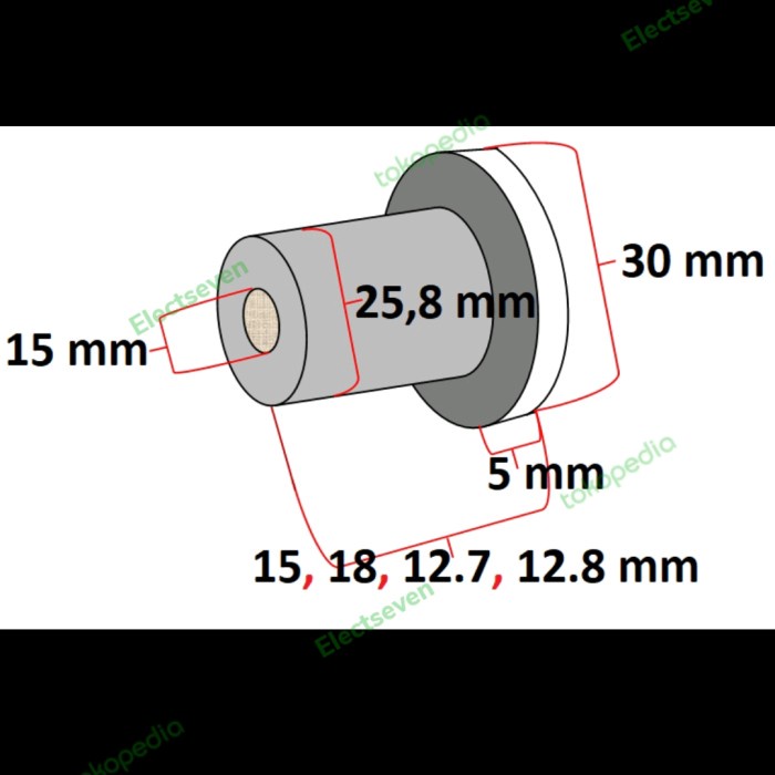 BUSHING ID 15MM, OD 30MM CUSTOM BAJA BOSH AS SHOCK KLAHER MOTOR RODA