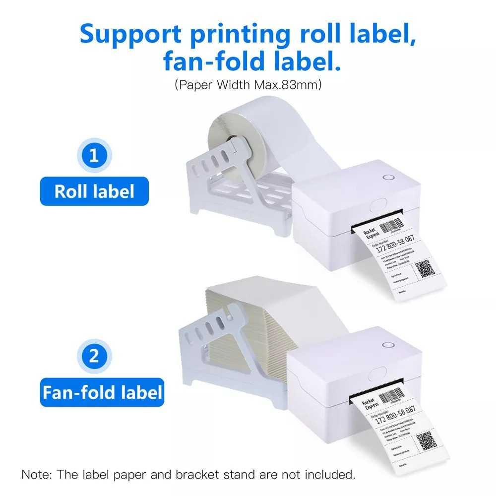 Printer Thermal Mini Stiker Label Thermal Printer POS USB 80mm - CC330 - White