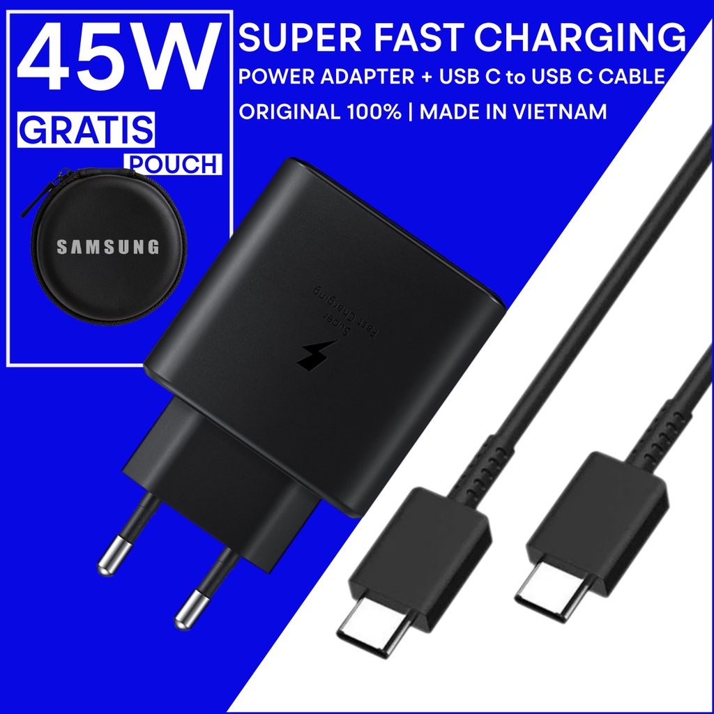 Charger 45W Type C to Type C Original 100% Super Fast Charging 5A Cable