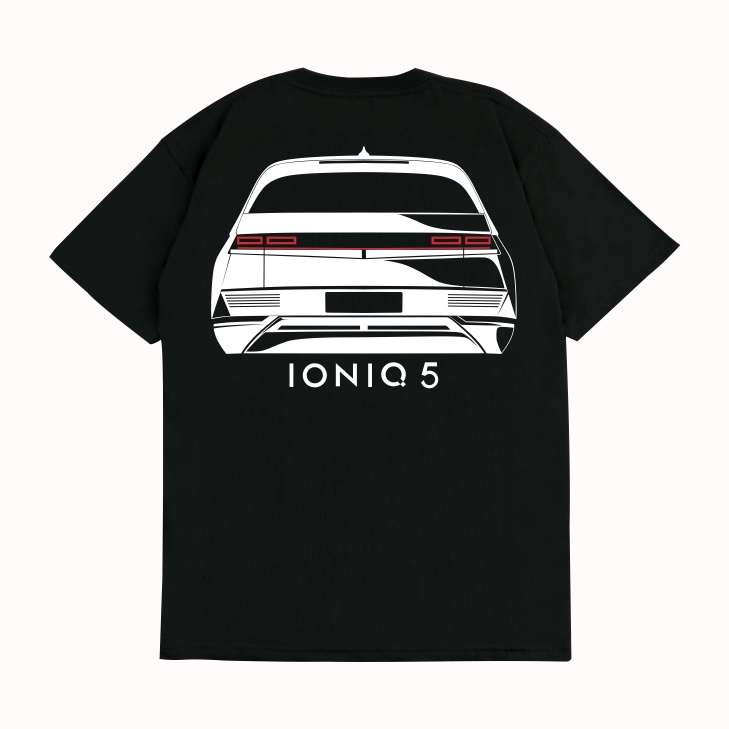 KARIMAKE Kaos Baju T Shirt Distro Unisex Gambar Mobil HYUNDAI IONIQ 5 REAR