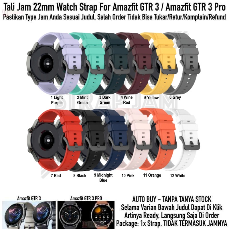 T2P Strap 22mm For Amazfit GTR 3 / GTR 3 Pro - Tali Jam Tangan Pin Quick Release