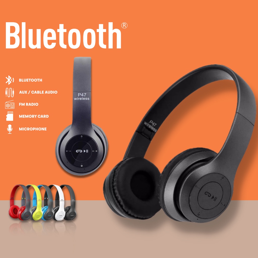 HEADPHONE BLUETOOTH P47 Pure Bass | Headset Bluetooth P47 PRO BY SMOLL