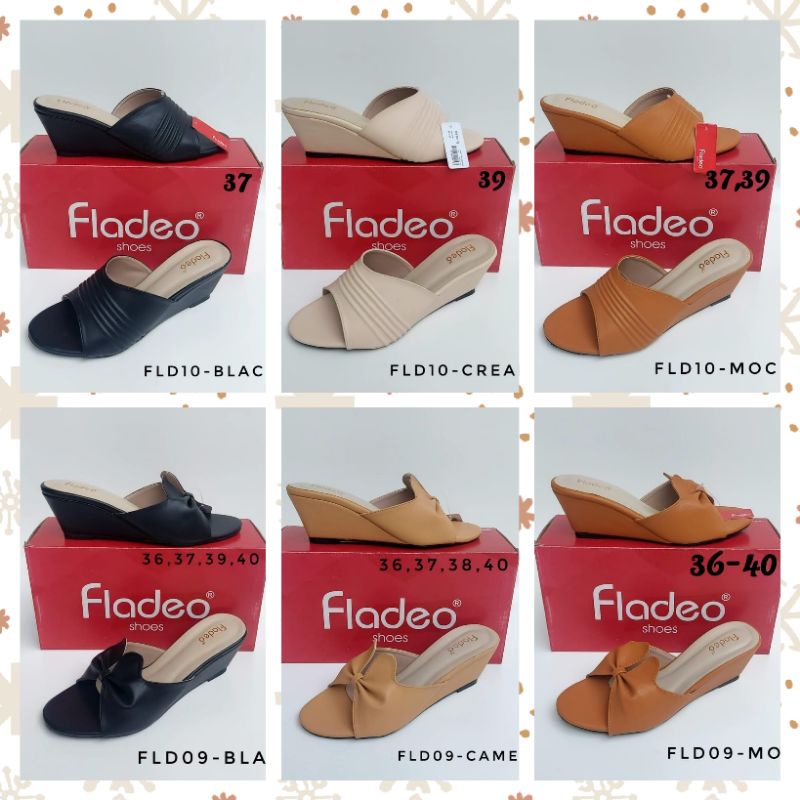 Sandal Fladeo Wedges Wanita Ori Mall