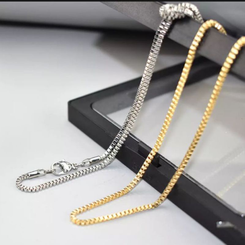 Kalung Italy Titanium Anti Karat Untuk Pria Dan Wanita