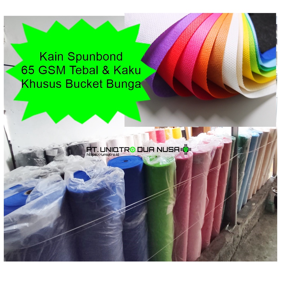 

Spunbond 65 GSM Kaku & Tebal Khusus Bucket Bunga